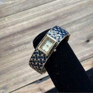 Bay Studio Blue Enamel Bangle Watch